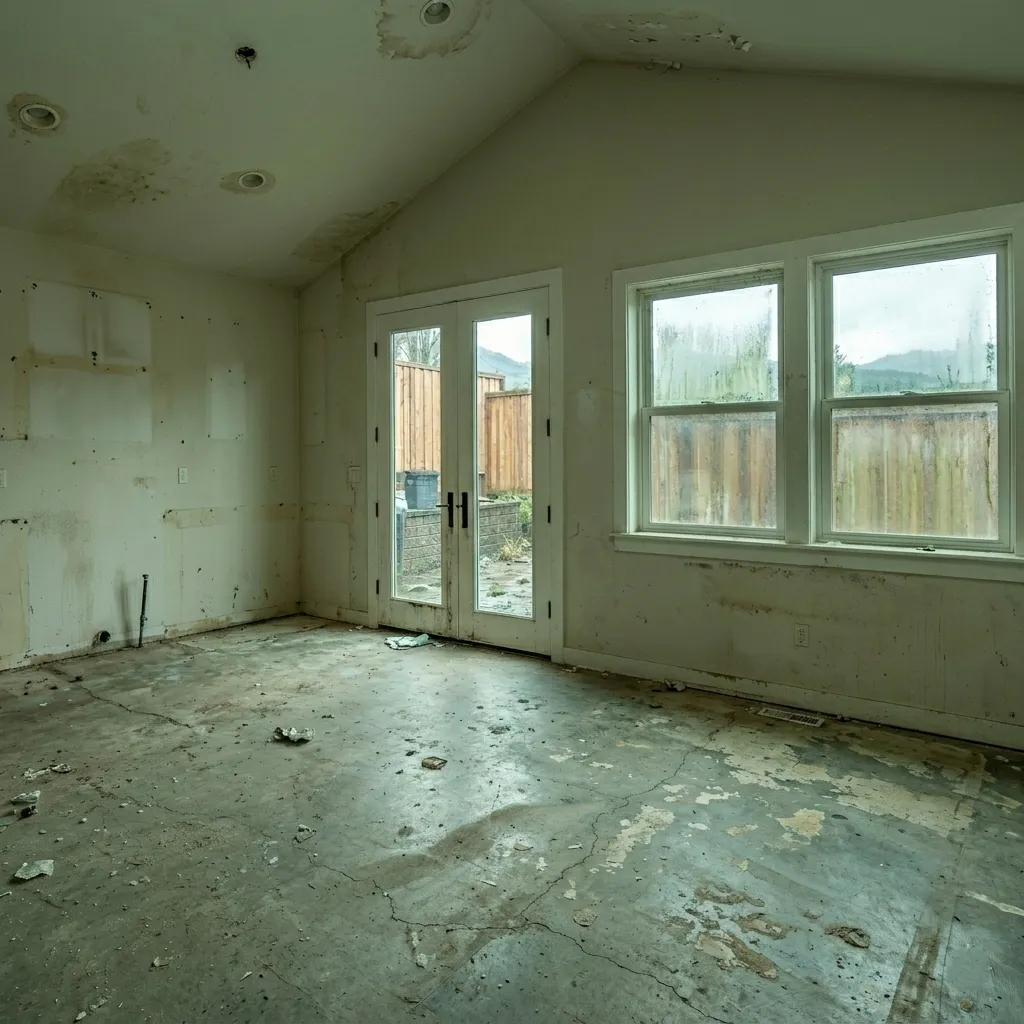 Basement before renovation — unused space